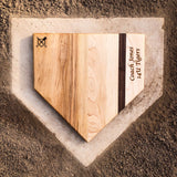 "Home Plate" Cutting Board with Custom Text Engraving (12"x12")