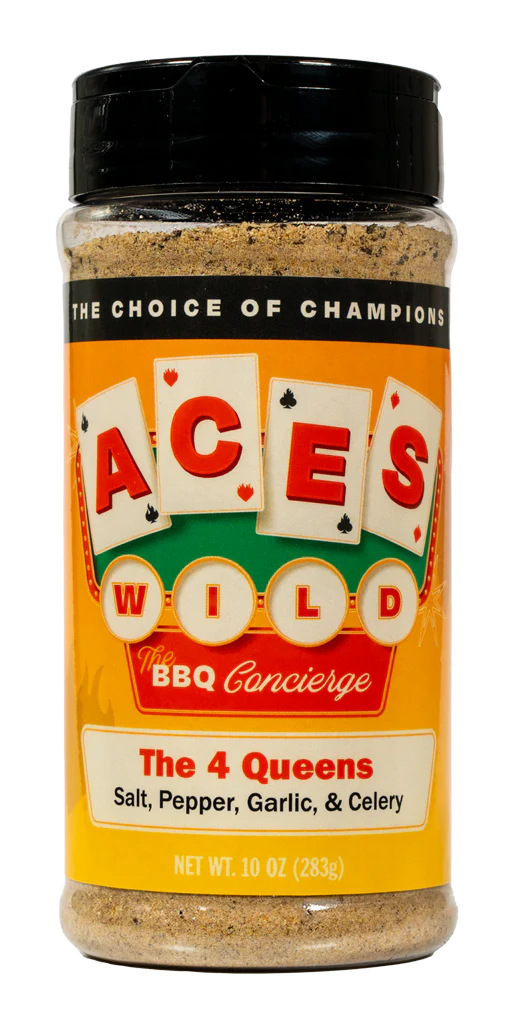 Aces Wild The 4 Queens Rub- Salt, Pepper, Garlic, & Celery